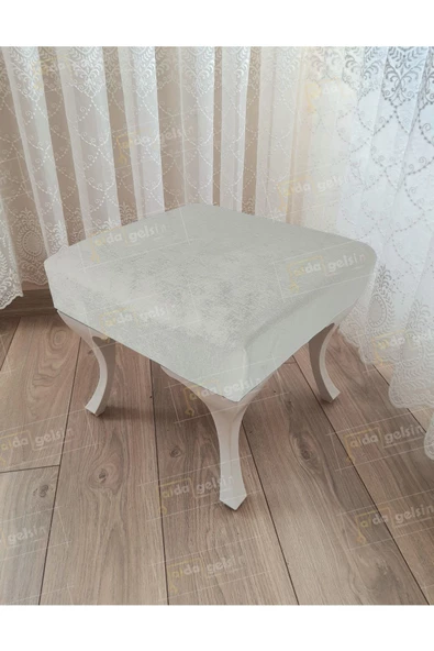 Ayak Ucu Kapı Önü Antre Düz Bench Puf Beyaz Ayak ürün görseli 1