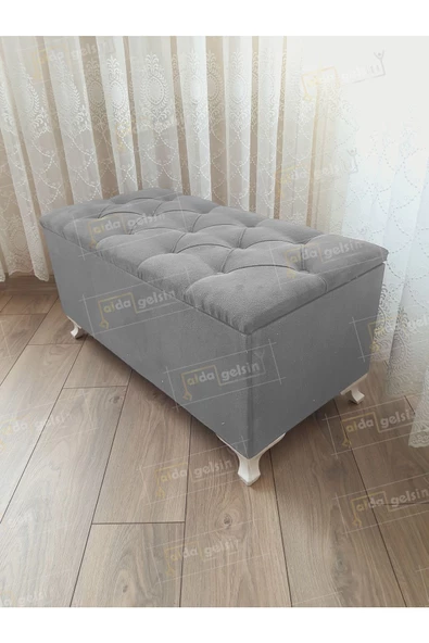 Gri  Sandıklı Kapitone Bench ürün görseli 1