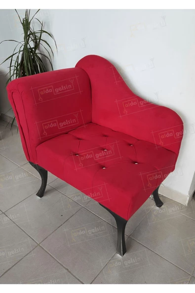 Yeni Model Tekli Köşe Koltuğu Josefin Bench Siyah Ayak
