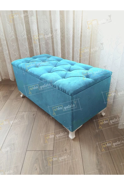 Lüks Sandıklı Kapitone Puf Bench Ayakucu Koltuk ürün görseli 1