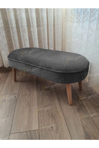 Ultra Lüks Oval Parrot Puf Ahşap Ayak ürün görseli