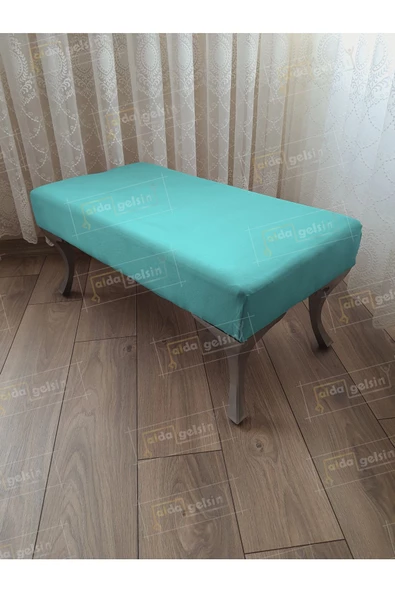 Ayak Ucu Kapı Önü Antre Düz Bench Puf Orta Sehpa Gümüş Ayak ürün görseli