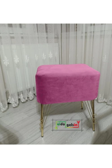 Ultra Lüks Metal Ayak Alda Parrot Puf Gold ürün görseli