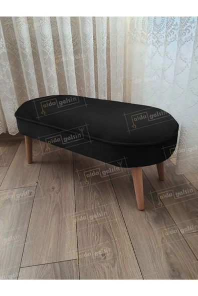 Ultra Lüks Oval Parrot Puf Ahşap Ayak ürün görseli 1