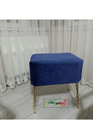 Ultra Lüks Metal Ayak Alda Parrot Puf Gold