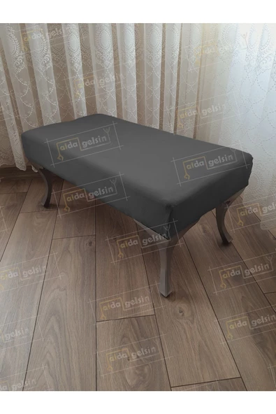 Ayak Ucu Kapı Önü Antre Düz Bench Puf Orta Sehpa Gümüş Ayak ürün görseli 1