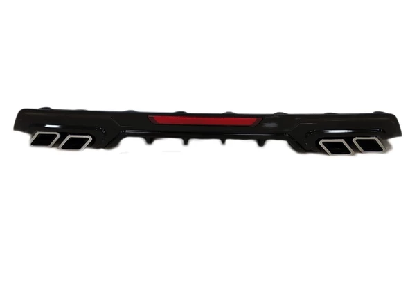 CIVIC FC5 2016-2020 IÇIN UYUMLU DIFUZOR  KARE EGZOZ  PIANO BLACK