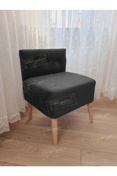 Ultra Lüks Ahşap Ayak Alda Lokum Puf ürün görseli 1