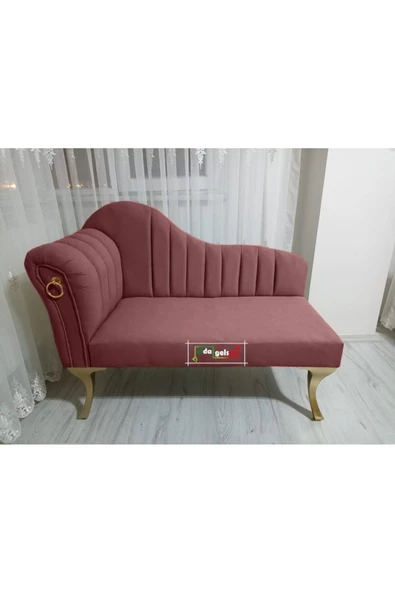 Yeni Model Ultra Lüks Alda Çizgili Josefin Bench Puf ürün görseli 1