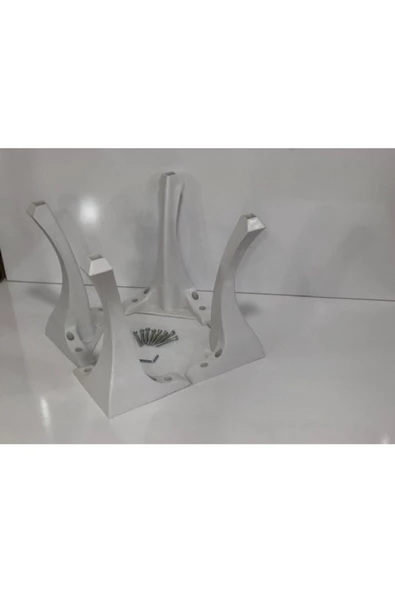 4'lü Lükens 28 cm Dekoratif Sehpa Puf Komidin Ayağı - Masa Ayakları - 28 cm - 2