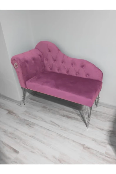 Metalda Josefin Bench Koltuk Berjer Gümüş Seri 130 Cm