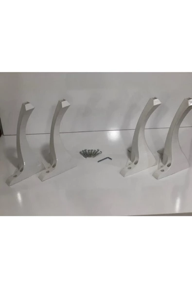 4'lü Lükens 28 cm Dekoratif Sehpa Puf Komidin Ayağı - Masa Ayakları - 28 cm - 4