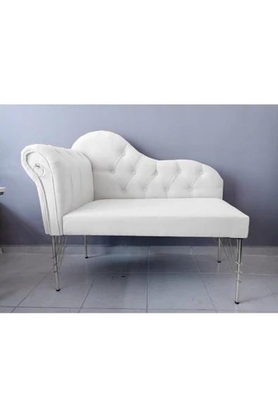 Metalda Josefin Bench Koltuk Berjer Gümüş Seri 130 Cm