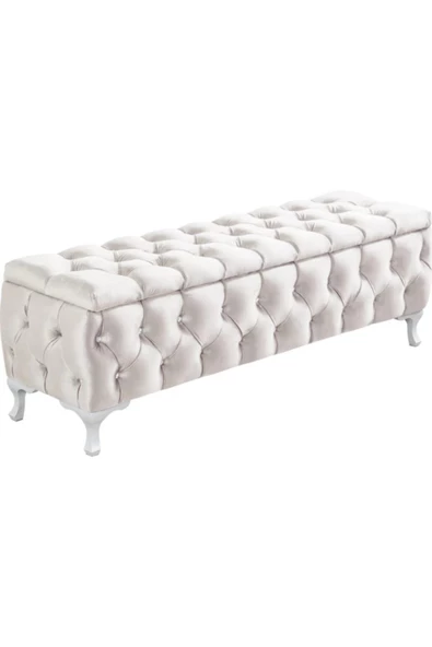 Lüks Sandıklı Chester Puf Bench Ayakucu Koltuk 100 cm ürün görseli 1