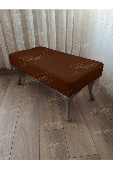 Ayak Ucu Kapı Önü Antre Düz Bench Puf Orta Sehpa Gümüş Ayak 100 cm ürün görseli 1