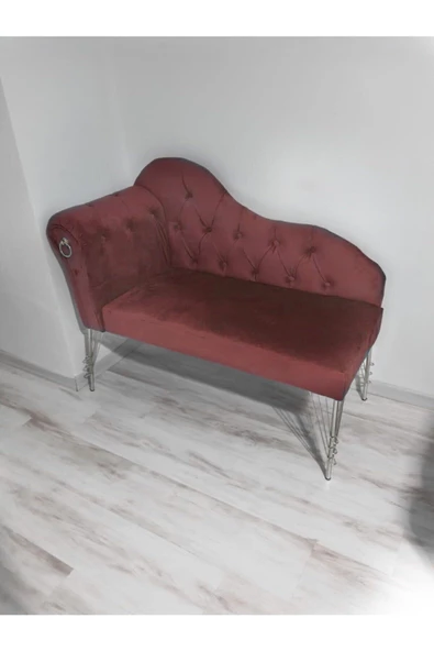 Metalda Josefin Bench Koltuk Berjer Gümüş Seri 120 Cm