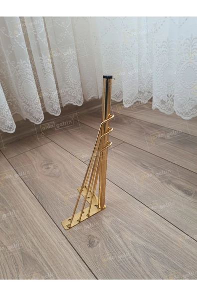 Mobilya Koltuk Sehpa Komidin Puf Bench Metal Telli Ayak 32 cm 4 Adet - 2