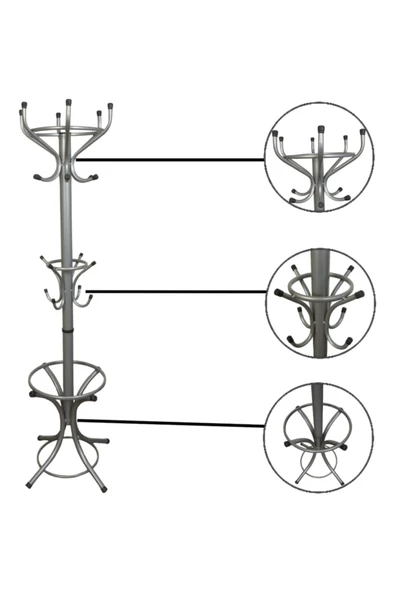 Yeni Model Metal Portmanto Çoklu Askılık - 2