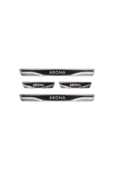 SEAT ARONA UYUMLU 4 PRÇ. İÇ KAPI EŞİĞİ KARBON KROM ABS