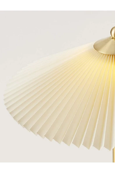 Fico Home Exlusive Collection Krem Şapka Tasarım Madame Fico Abajur Eskitme Gold Sarı - 3