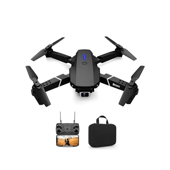 E88 PRO Yarış Drone ile 1080P HD Çift Kamera Profesyonel Uzun Mesafe Drones Mini Akıllı Konumlandırma Uzaktan Kumandalı Drone