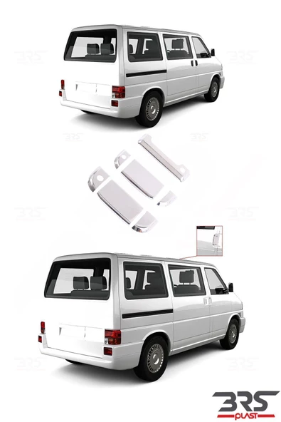 Volkswagen Transporter T4 Uyumlu 1990-2003 Krom Kapı Kolu 3 Kapı Paslanmaz Çelik