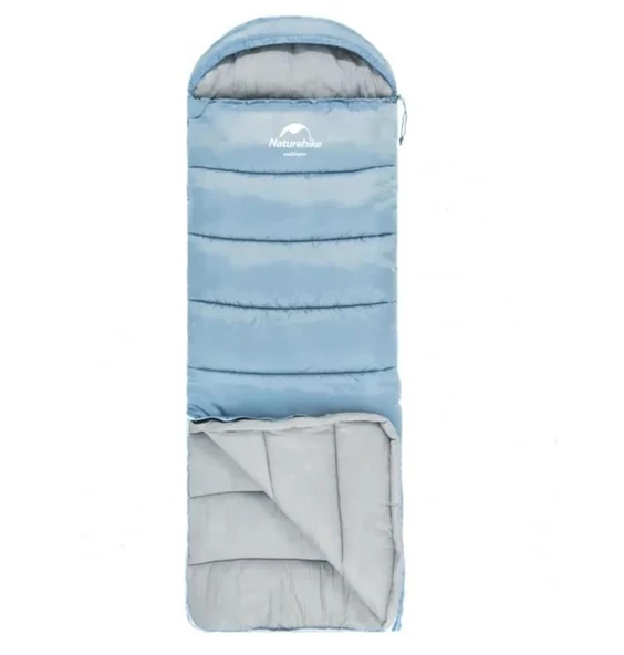 Naturehike U250 Zarf Tarzı Kapüşonlu Uyku Tulumu -10°c Mavi-Leift - 2