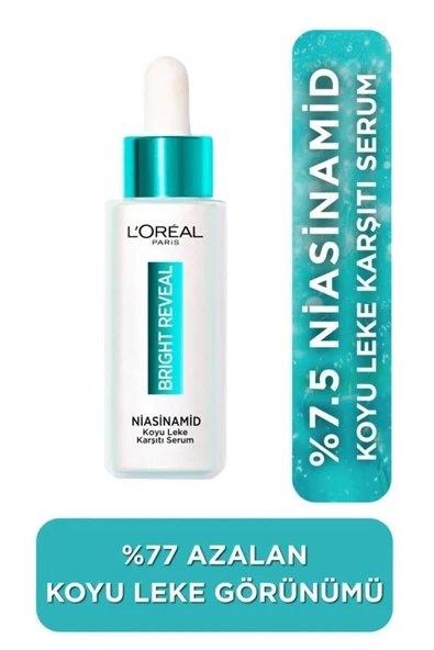 L'Oreal Paris Bright Reveal Sivilce, Güneş,yaşlanma Lekelerinde Etkili Koyu Leke Karşıtı Serum 7.5%