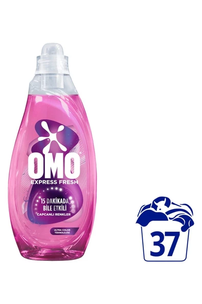 Omo Express Renkli & Siyahlar Sıvı Çamaşır Deterjanı 6 x 1480 ML - Resim 2
