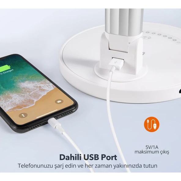 TaoTronics TT-DL13 Doğal Akıllı 12W Led Masa Lambası - Beyaz - 2
