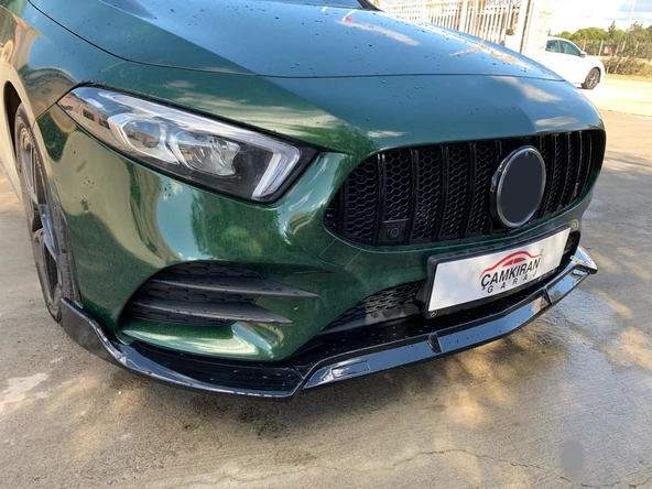 W177 A SERISI IÇIN ÖN LIP   - PIANO BLACK (PARLAK SIYAH)  (AMG DONANIM IÇIN) - 5