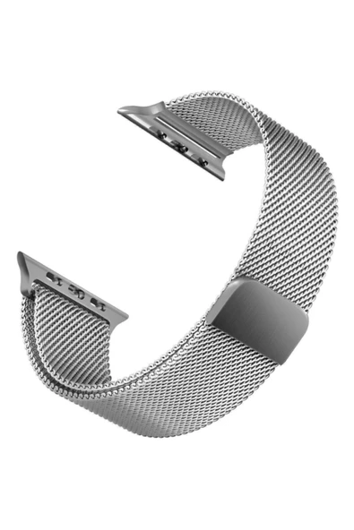 Iwatch 6 44mm Milanese Mıknatıslı Metal Kordon Gümüş