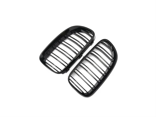 3 SERISI E92 2010-2013 IÇIN UYUMLU M3 GÖRÜNÜM PANJUR (CIFT CIZGI BÖBREK) PIANO BLACK (MAKYAJLI KASA) - 5