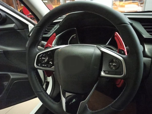 CIVIC FC5 2016+ IÇIN UYUMLU PADDLE SHIFT (F1 VITES KULAKCIK) - KIRMIZI - 4