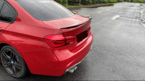 3 SERISI F30 2012-2018 IÇIN UYUMLU   MT HYBRID SPOILER PIANO BLACK - 2