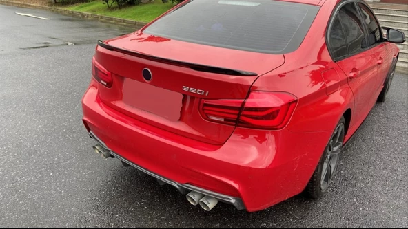 3 SERISI F30 2012-2018 IÇIN UYUMLU   MT HYBRID SPOILER PIANO BLACK