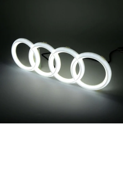 Audi Led Logo Amblem Q3 Q5 Q7 Tt R8 Ön Izgara Led Amblem 28.8 Cm X 9.9 Cm