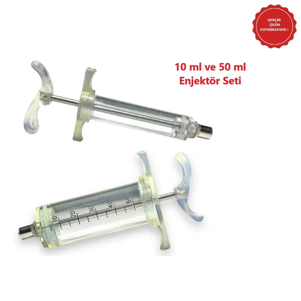Forvet Kaynatılabilir Mika İthal Veteriner Enjektör 10 ml-50 ml Set