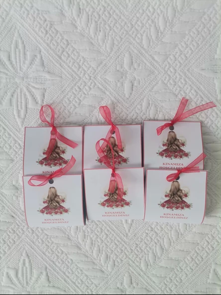 Özel Tasarım Hazır Paketlenmiş Kınamıza Hoşgeldiniz Yazılı Hediyelik Dağıtmalık Kına 100 Adet - 3