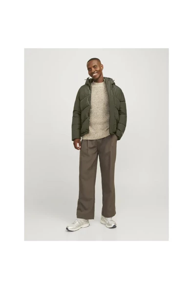 Jack Jones Erkek Jjworld Yeşil Puffer Mont 12259850Y - 7