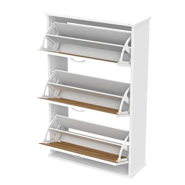 Modilayn VARBİ Asma Antre Hol 72 x 115 x 26 cm’ lik 3 Düşer Kapak 6 Göz Bölmeli Ayakkabılık - Resim 9