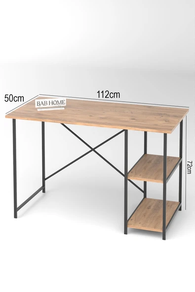 Mavera Home Çalışma Masası Ceviz Renk Bilgisayar Ve Laptop Masası Çalışma Ofis Masası - 2