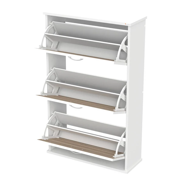 Modilayn VARBİ Asma Antre Hol 72x115x26 cm’ lik 3 Düşer Kapak 6 Göz Bölmeli Ayakkabılık - Resim 9