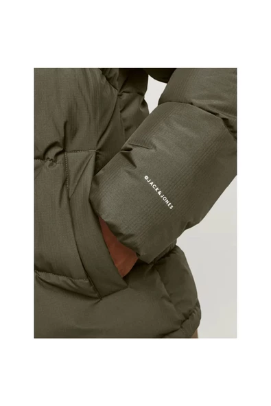 Jack Jones Erkek Jjworld Yeşil Puffer Mont 12259850Y - 4
