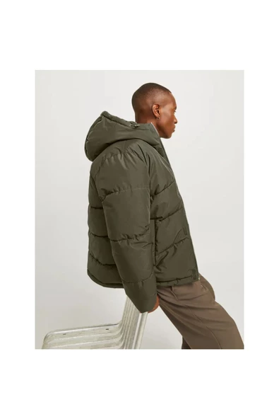 Jack Jones Erkek Jjworld Yeşil Puffer Mont 12259850Y - 2