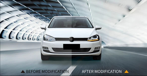 GOLF 7 MK7 2012-2018 U LED FAR GTI KIRMIZI - 6