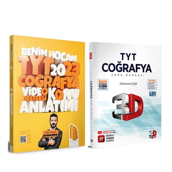 Benim Hocam 2023 TYT Coğrafya Konu ve 3D Soru Bankası Seti 2 Kitap