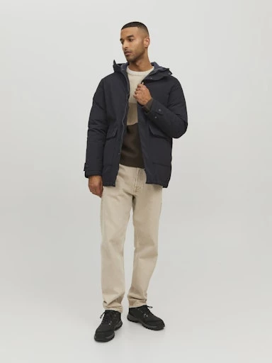 JACK JONES Erkek Siyah Parka 12211896 - 3