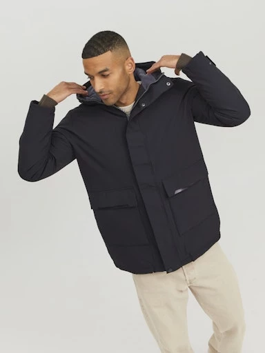 JACK JONES Erkek Siyah Parka 12211896 - 4