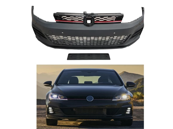 GOLF 7,5 2017-2020 IÇIN UYUMLU GTI ÖN TAMPON VE PANJUR SETI - 5